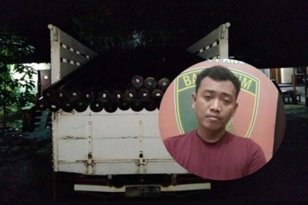 Curi 70 Tiang Wifi di Pandaan, Warga Surabaya Ditangkap Polisi Foto BeritaJatim.com