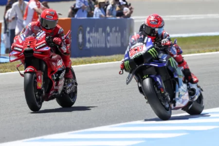 Marc Marquez Menang Sprint Race MotoGP Spanyol, Quartararo Terjatuh Foto BeritaJatim.com
