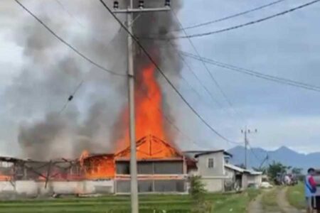 Kebakaran Hebat Hanguskan Kandang Berisi 15 Ribu Ekor Ayam di Magetan Foto BeritaJatim.com