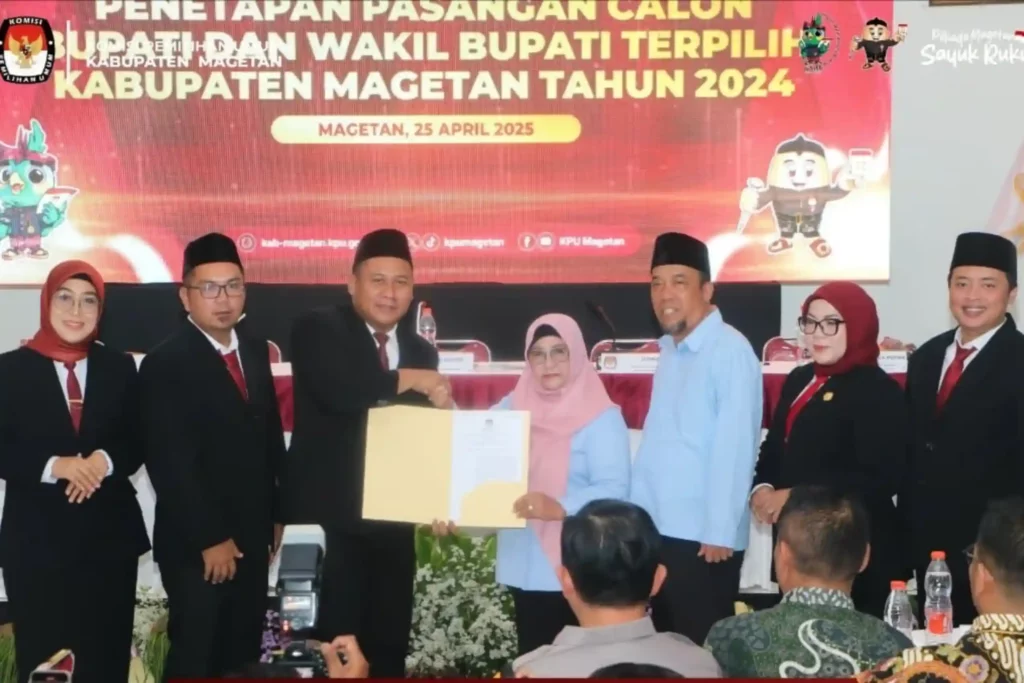 KPU Kabupaten Magetan Resmi Tetapkan Bupati dan Wabup Terpilih 2024 Foto BeritaJatim.com