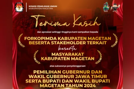 Sudah Tetapkan Bupati-Wabup Terpilih, KPU Magetan: Terimakasih Foto BeritaJatim.com