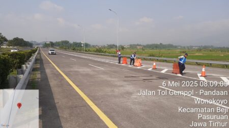 Ruas Tol Gempol-Pandaan Kembali Dibuka Normal, Jasamarga Pastikan Sterilisasi Area Sudah Dilakukan Foto BeritaJatim.com