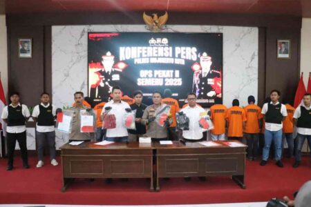 Polres Mojokerto Kota Amankan 18 Pelaku Premanisme, Termasuk Dua Anak di Bawah Umur Foto BeritaJatim.com