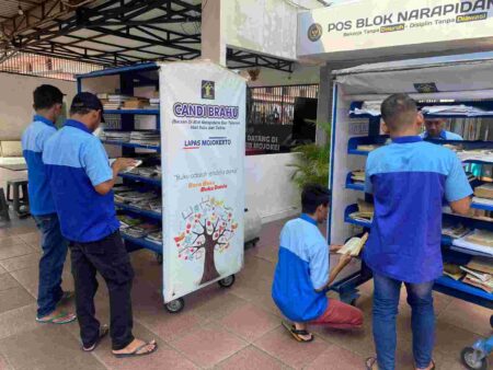 Lapas Mojokerto Hadirkan Perpustakaan Keliling Setiap Akhir Pekan Foto BeritaJatim.com