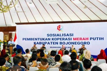 59 Desa di Bojonegoro Sudah Gelar Musyawarah Pembentukan Koperasi Merah Putih Foto BeritaJatim.com