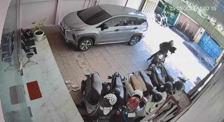 Pencurian Motor Pelanggan Salon Kecantikan di Jombang Terekam CCTV, Pelaku 2 Orang Foto BeritaJatim.com