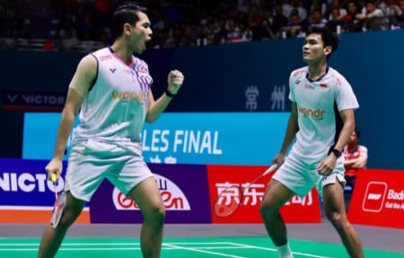 Ganyang Malaysia, Fajar Alfian/Mohammad Shohibul Fikri Juara China Open Berlabel Pembunuh Raksasa Foto BeritaJatim.com