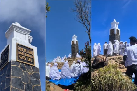 Viral Ritual Serba Putih di Puncak Lawu, Ternyata Sudah Dilakukan 14 Kali oleh Warga NU Purwodadi Foto BeritaJatim.com