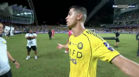 Gol Centenario Cristiano Ronaldo Sia-Sia, Al Nassr Dikalahkan Al Ahli di Final Saudi Super Cup Foto BeritaJatim.com
