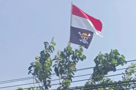 Pemkot Surabaya Tertibkan Bendera Jolly Roger One Piece Menjelang HUT RI ke-80 Foto BeritaJatim.com