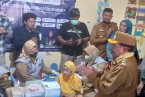 Wabup Sumenep Minta Tokoh Agama Dukung Imunisasi Massal Campak Rubella Foto BeritaJatim.com