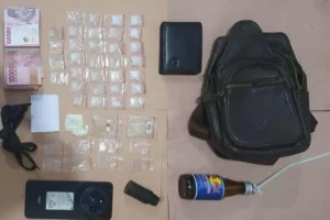 Polisi Bekuk Residivis Narkoba di Rumah Panggung Sapeken Sumenep, Sita 32 Poket Sabu Foto BeritaJatim.com