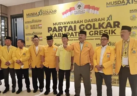 DPD Partai Golkar Gresik Aklamasi Pilih Wongso Negoro Jadi Ketua Foto BeritaJatim.com