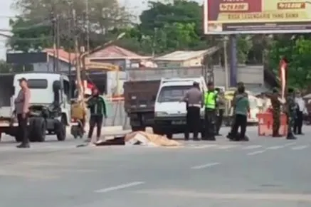 Remaja Putri di Magetan Meninggal Tertabrak Truk Tebu di Traffic Light Maospati Foto BeritaJatim.com