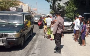 Kecelakaan Beruntun di Sampang, Tiga Anggota Polri Terluka Foto BeritaJatim.com