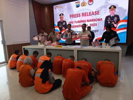 Operasi Tumpas Narkoba, Polres Ponorogo Bekuk 11 Pengedar Foto BeritaJatim.com