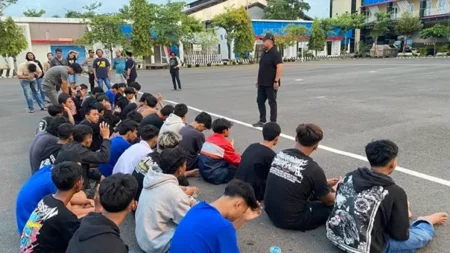 Konvoi Ganggu Ketertiban, 39 Anggota Perguruan Silat Diamankan Polres Tuban Foto BeritaJatim.com