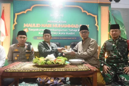 Wakil Wali Kota Kediri Hadiri Maulid Nabi dan Tasyakuran Pembangunan Kantor PCNU Foto BeritaJatim.com