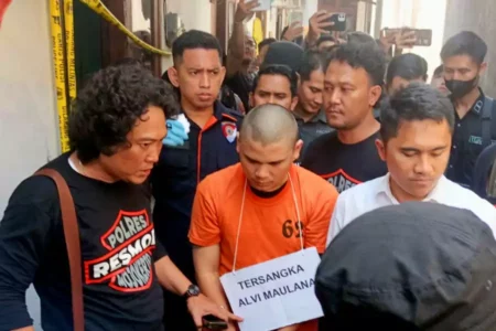 Hasil Reka Adegan Terungkap Alvi Memutilasi Korban Selama Dua Jam Foto BeritaJatim.com