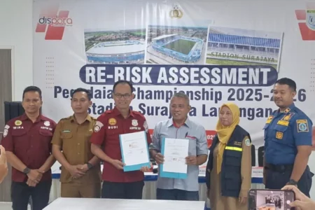 Stadion Surajaya Lamongan Siap Selenggarakan Pertandingan Championship Foto BeritaJatim.com