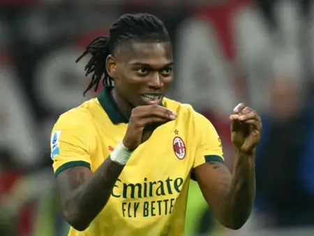 AC Milan Kembali ke Capolista Serie A berkat Gol 512 Hari Rafael Leao Foto BeritaJatim.com