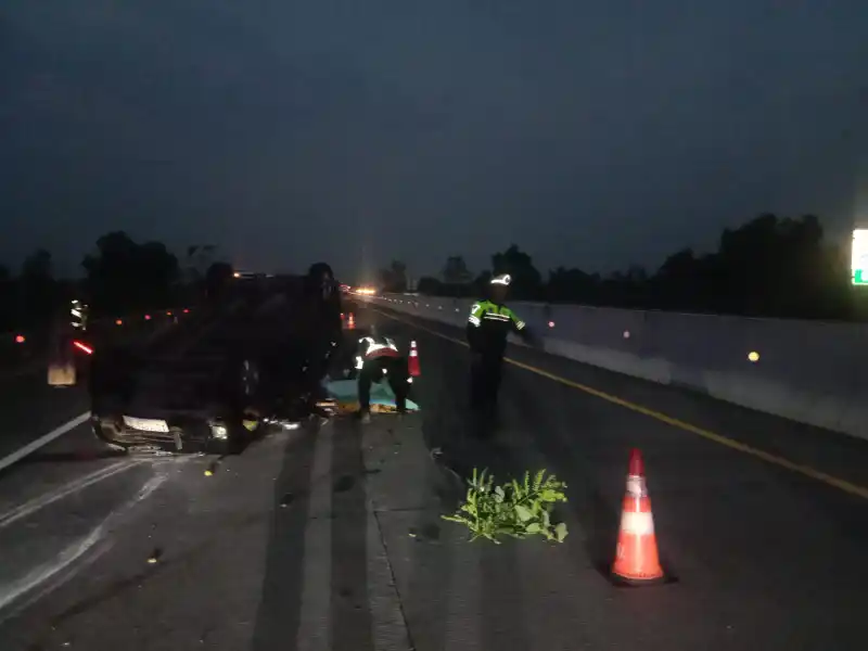 Avanza Terguling di Tol Pasuruan-Probolinggo, Satu Penumpang Asal Blitar Tewas di Tempat Foto BeritaJatim.com