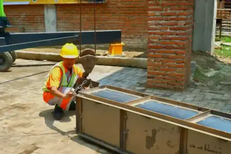 Inovasi Keren! Siswa SMK Malang Bikin Tower Crane Mobile 16 Meter, Dipakai Bangun Sekolah Sendiri Foto BeritaJatim.com