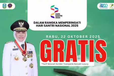 Hari Santri 2025, Gubernur Khofifah Gratiskan Tarif Trans Jatim Foto BeritaJatim.com