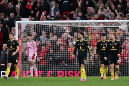 Manchester United Ditahan Nottingham Forest, Deja Vu Anniversary Ruben Amorim Foto BeritaJatim.com