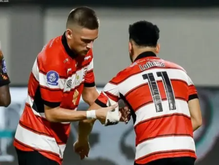 Jordy Wehrmann Komitmen Teruskan Tren Positif Madura United di Markas Borneo Foto BeritaJatim.com