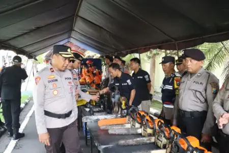 Polres Magetan Pastikan Respon Cepat Tanggap Darurat Bencana Hidrometeorologi 2025 Foto BeritaJatim.com
