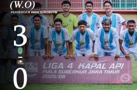 Salah Jersey, Arek Suroboyo Dihukum Kalah WO dari Persenga Nganjuk dan Minus 3 Poin Foto BeritaJatim.com
