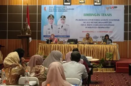DPUBMTR Bojonegoro Latih 300 Kontraktor Sistem Mini Kompetisi E-Katalog V.6 Foto BeritaJatim.com