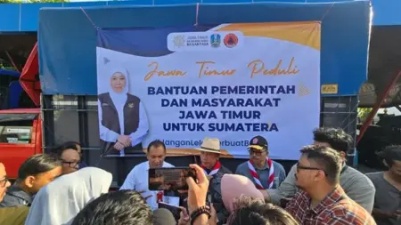 Pramuka Jatim Salurkan Bantuan Rp605,2 Juta untuk Sumatra dan Aceh Foto BeritaJatim.com