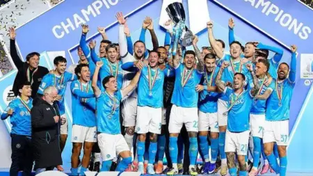 SSC Napoli Raja Italia, Motivasi Back to Back Scudetto dan Fase Knockout Liga Champions Foto BeritaJatim.com