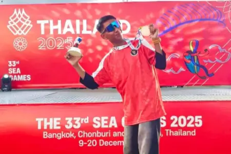 Kisah Wahyu Wijaya: Atlet Mojokerto Sabet Perunggu SEA Games 2025 Pakai Alat Pinjaman Foto BeritaJatim.com