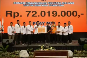 PKS Kota Malang Salurkan Rp72 Juta Hasil Donasi untuk Bencana Sumatra Foto BeritaJatim.com