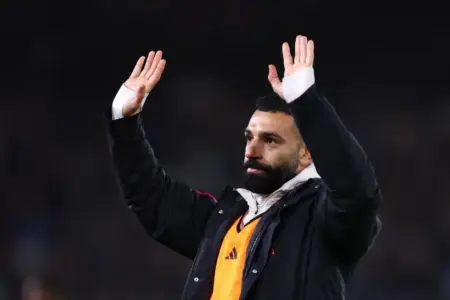 Liverpool FC vs Brighton & Hove Albion; Laga Perpisahan Mohamed Salah Foto BeritaJatim.com